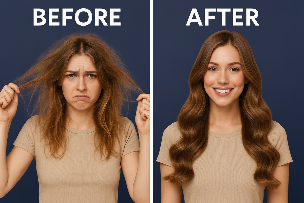 Heated Hair Brush - Volumizer, Curler, Straightener and Styling Brush 17 Transformation showcase